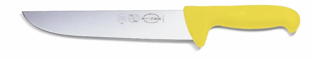 Couteau à boucher Dick 23cm jaune