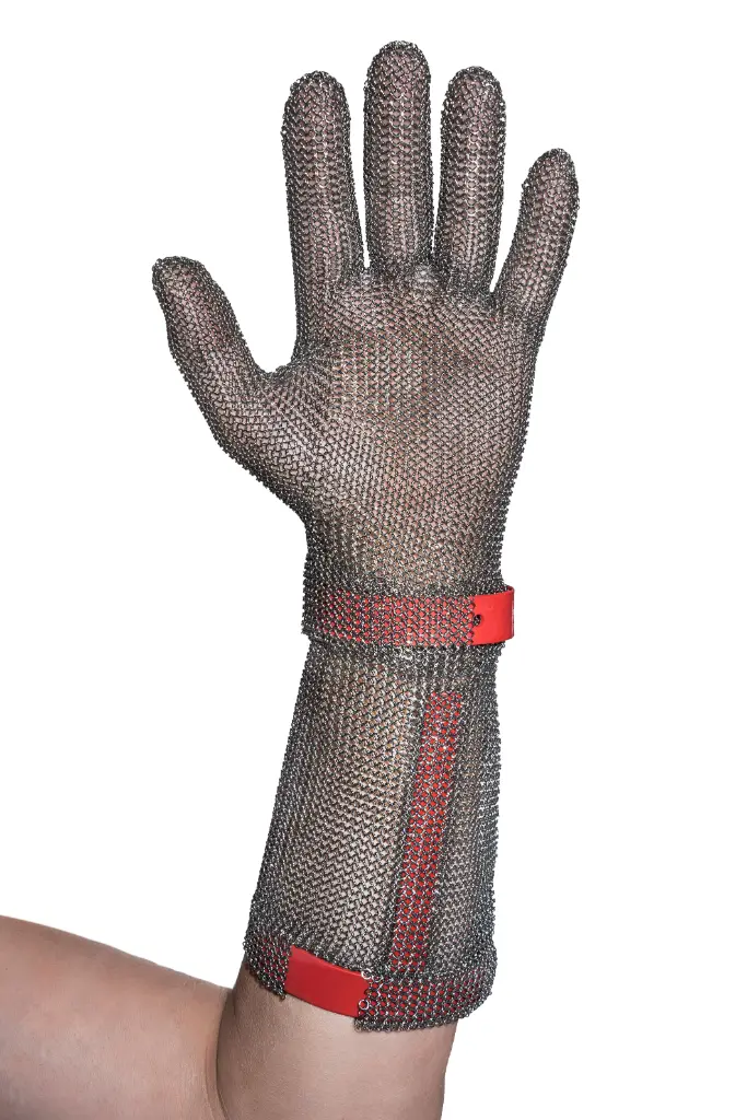 Comfort classic handschoen + armb. 15cm, M - rood