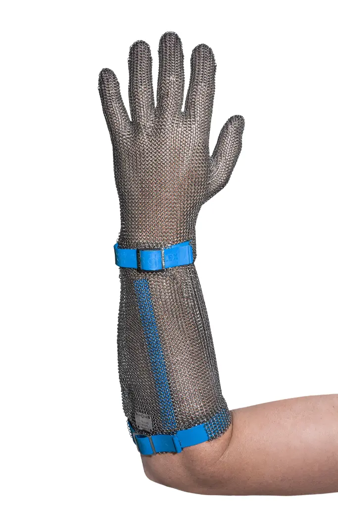 Comfort classic handschoen + armb. 19cm, L - blauw