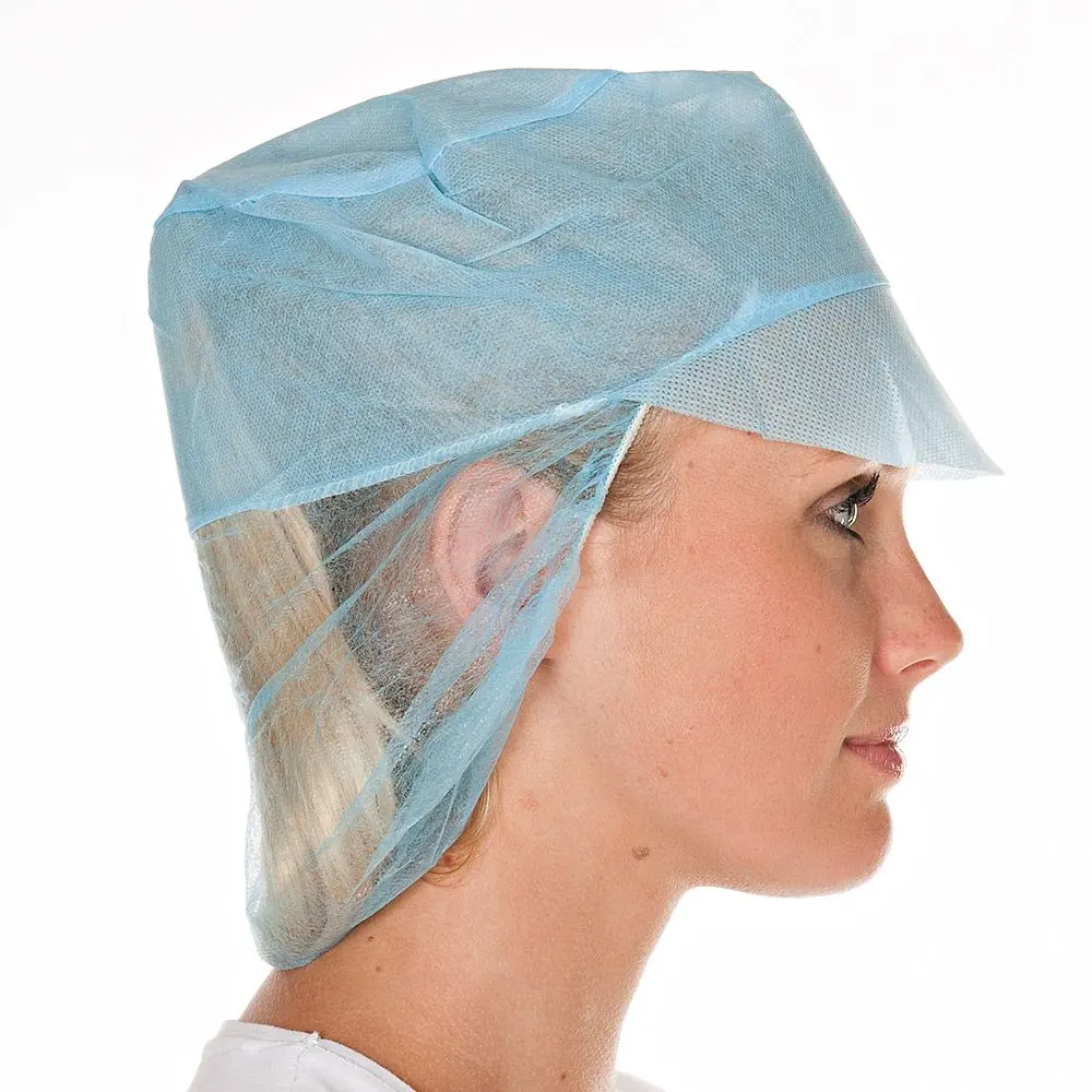 Filet à cheveux bleu (casquette + filet) (100pcs)