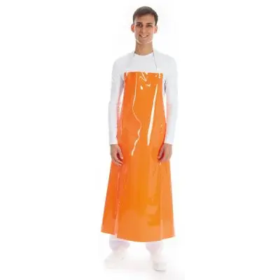 Voorschort PU -300my - 130x90cm oranje (5st)