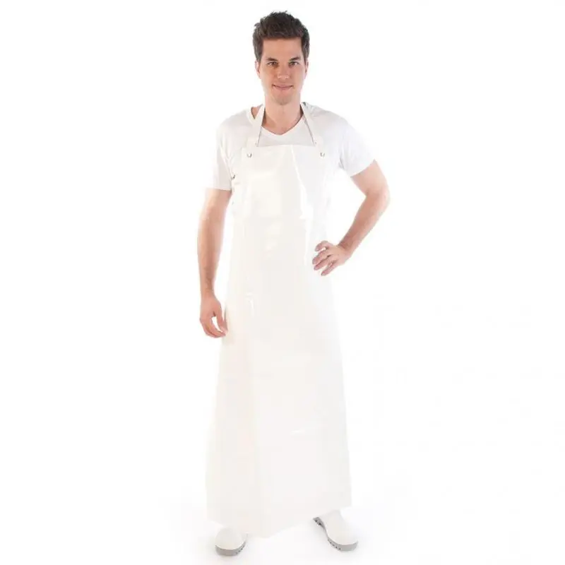PU bib apron 120x90cm wit