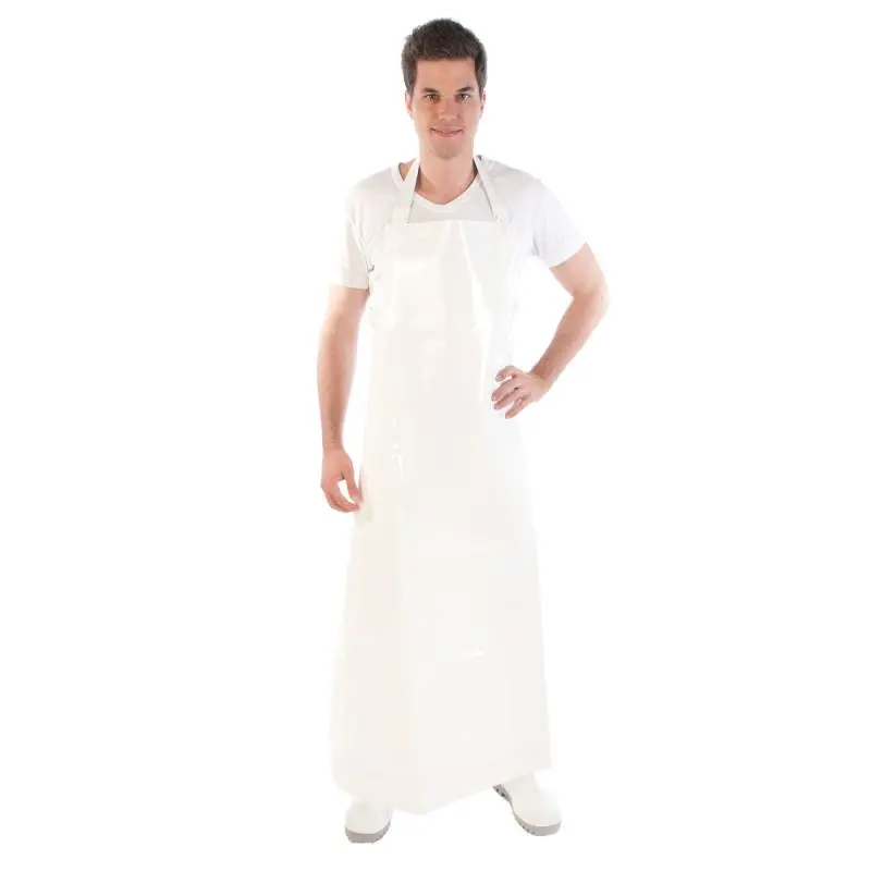 PU bib apron 120x100cm wit