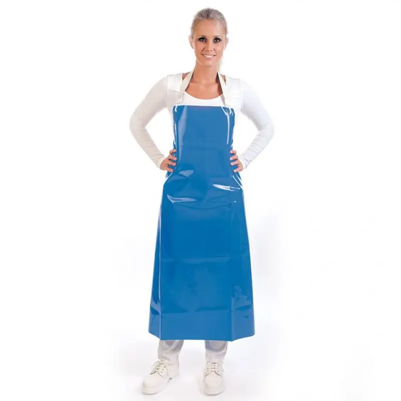 Voorschort PU -300my - 120x90cm blauw