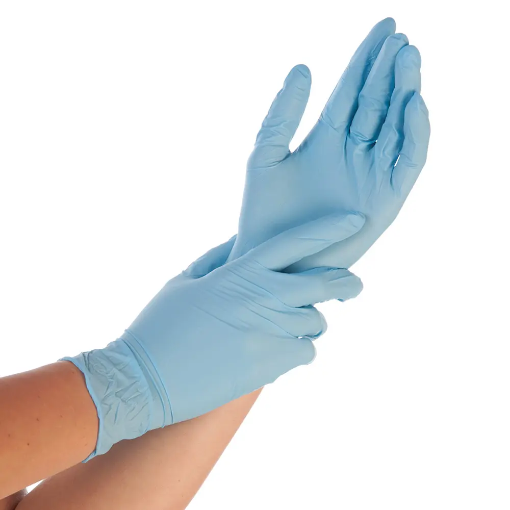 Handschoen nitril blauw lang XL (100st.)