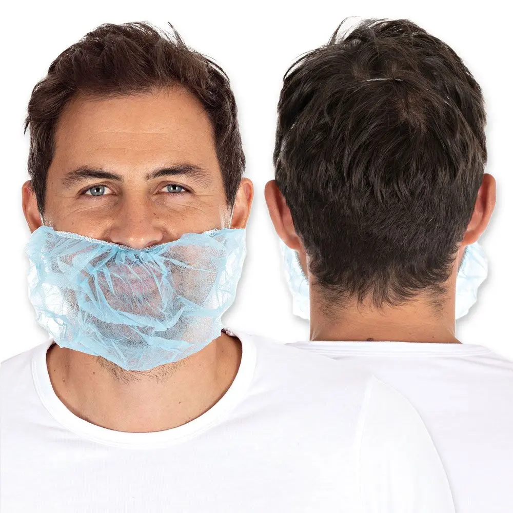 Baardmasker in vlies, blauw (100st.)