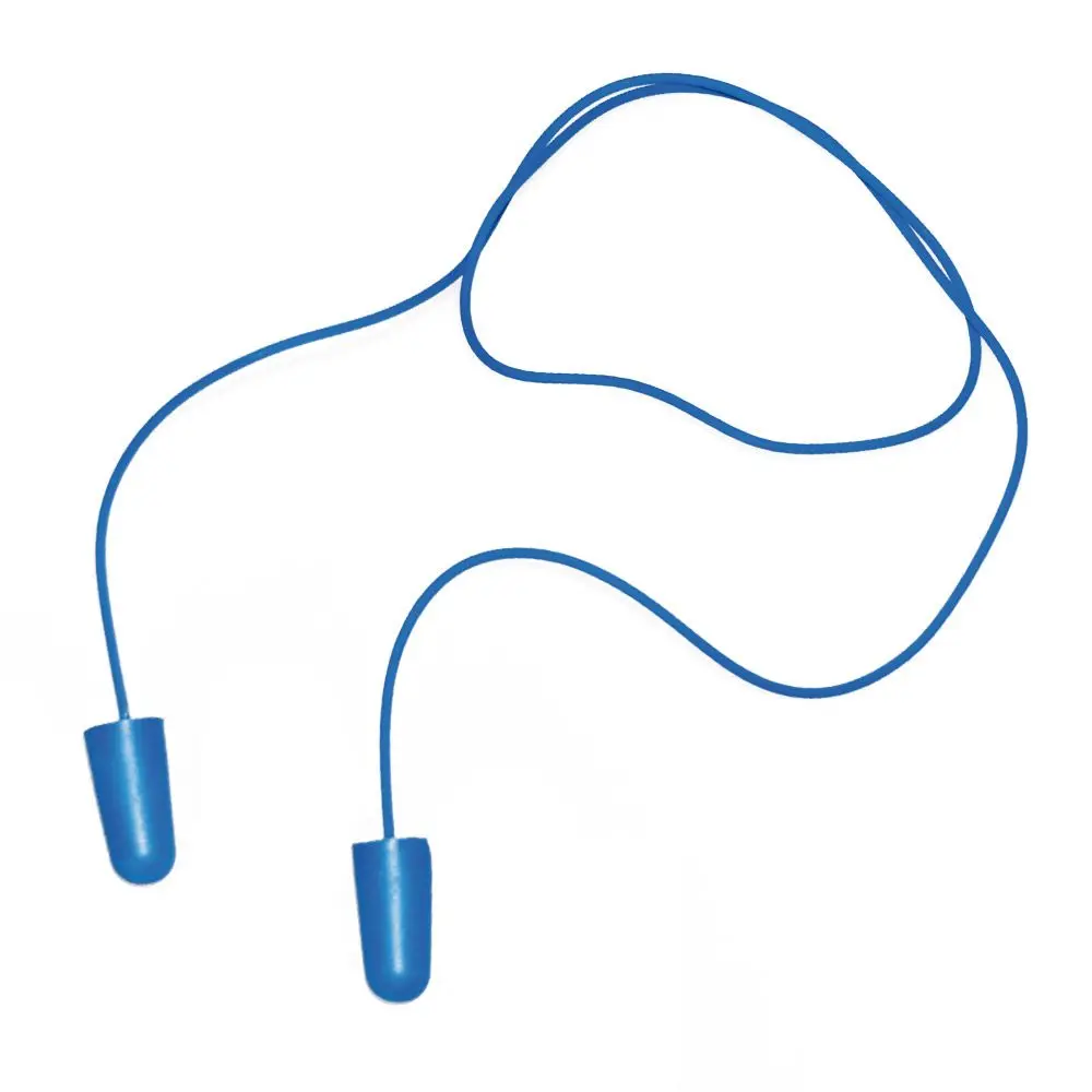 Oordopjes blauw + koord metaaldetecteerbaar