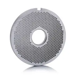 Plaque de hachoir 200U - 10mm incliné inox 