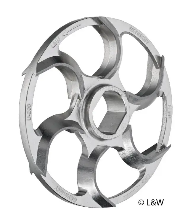 Couteau faucile circulaire 160G - 6 ailes étamé 