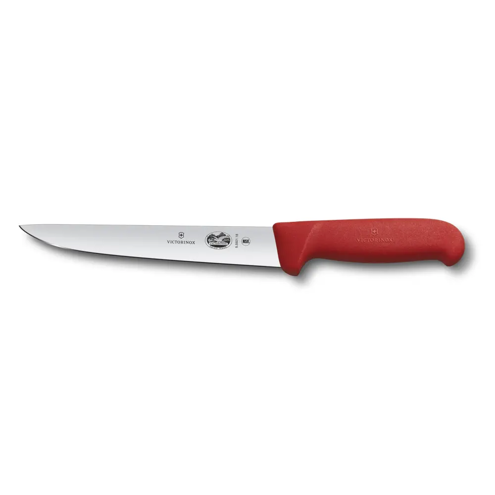 Couteau à saigner 18cm Rouge Fibrox 