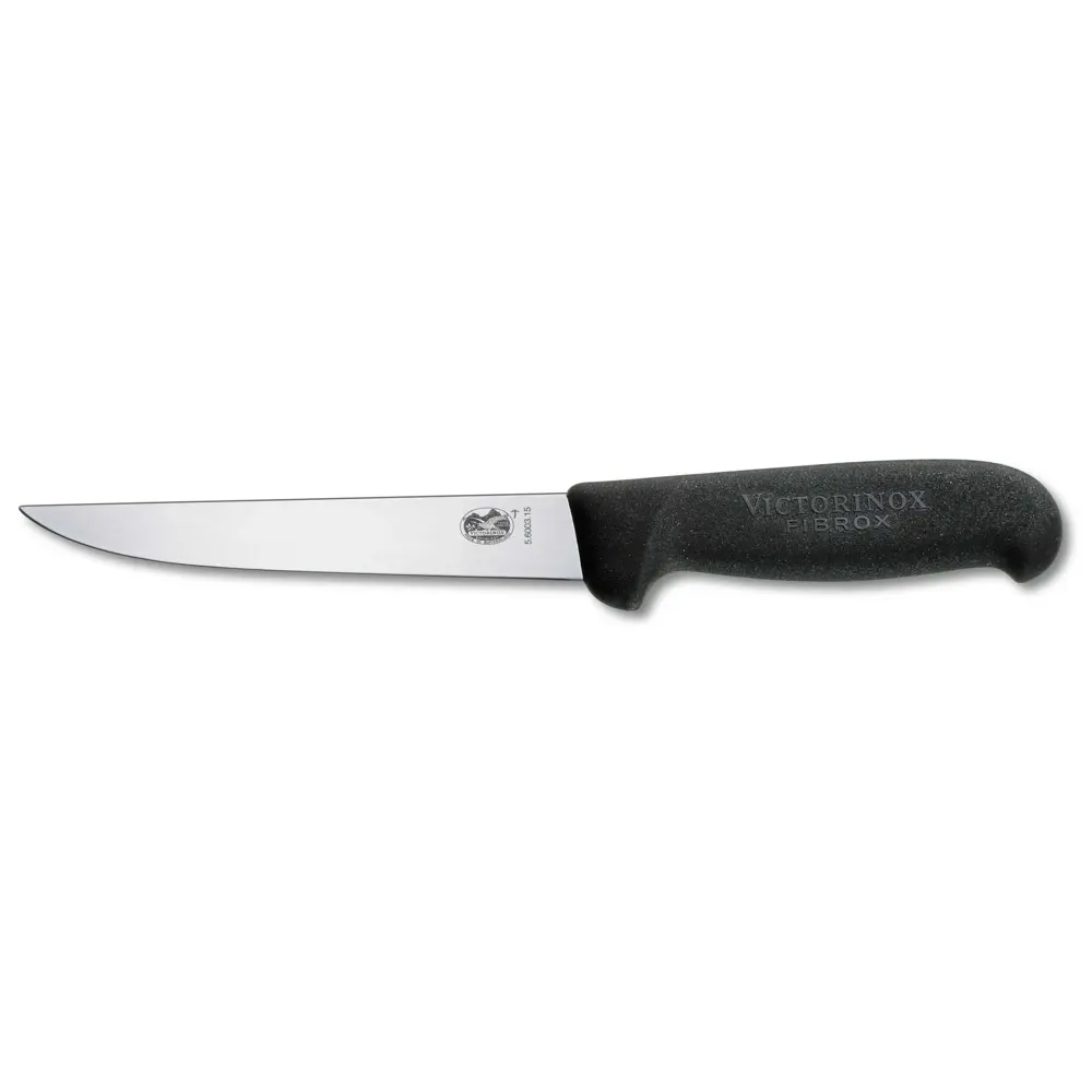 Uitbeenmes recht 12cm zwart
