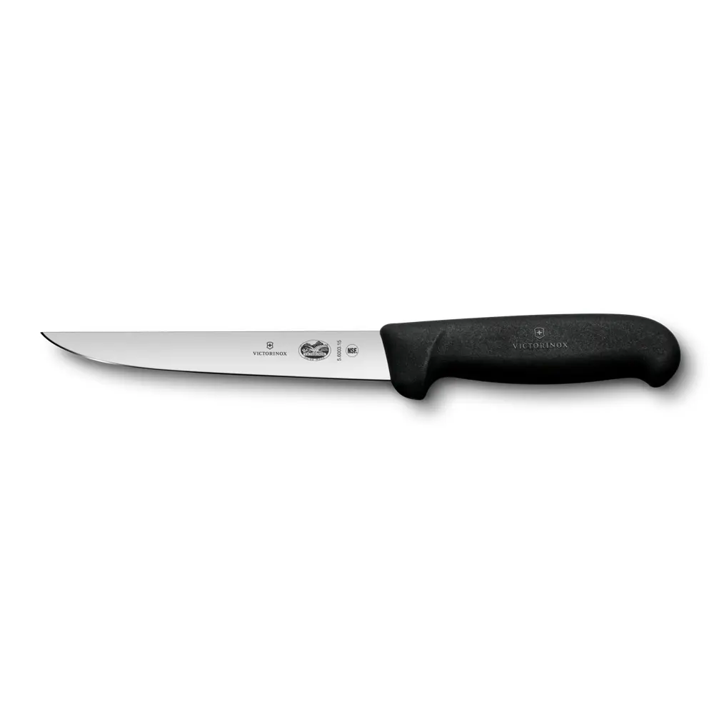 Uitbeenmes recht 15cm zwart