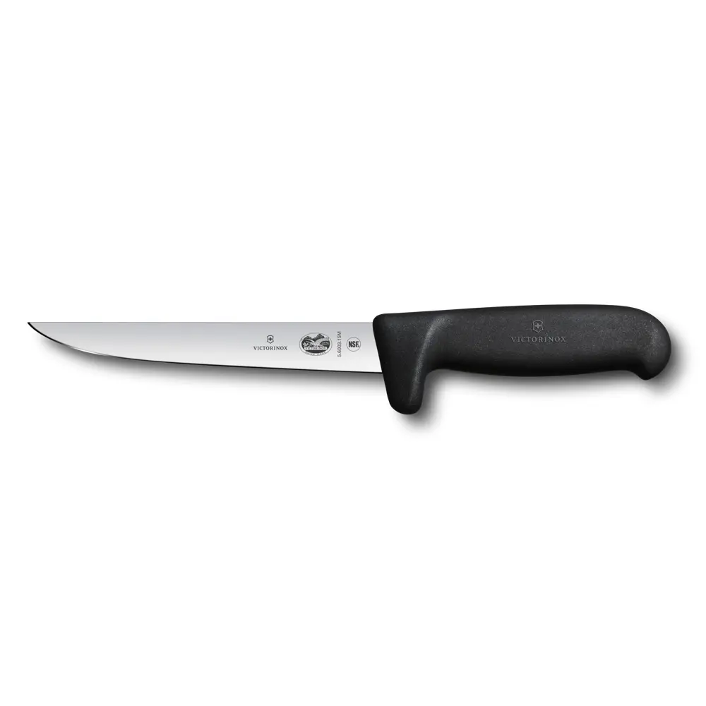Uitbeenmes recht 15cm zwart m-grip