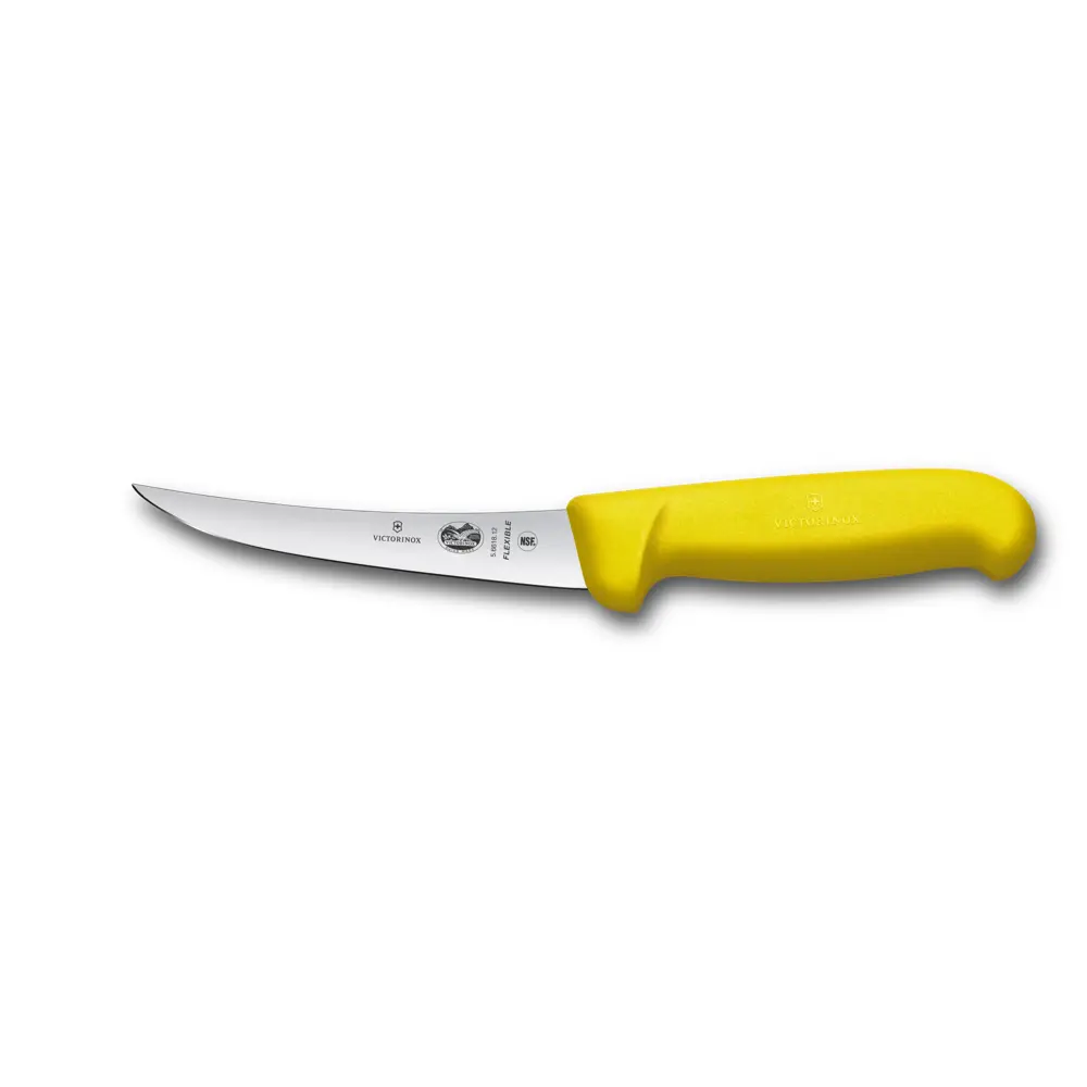 Uitbeenmes gebogen 12cm flexibel geel