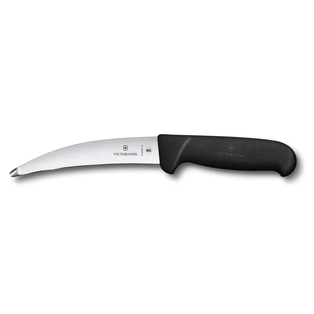 Snijmes 15cm Victorinox zwart dikke punt