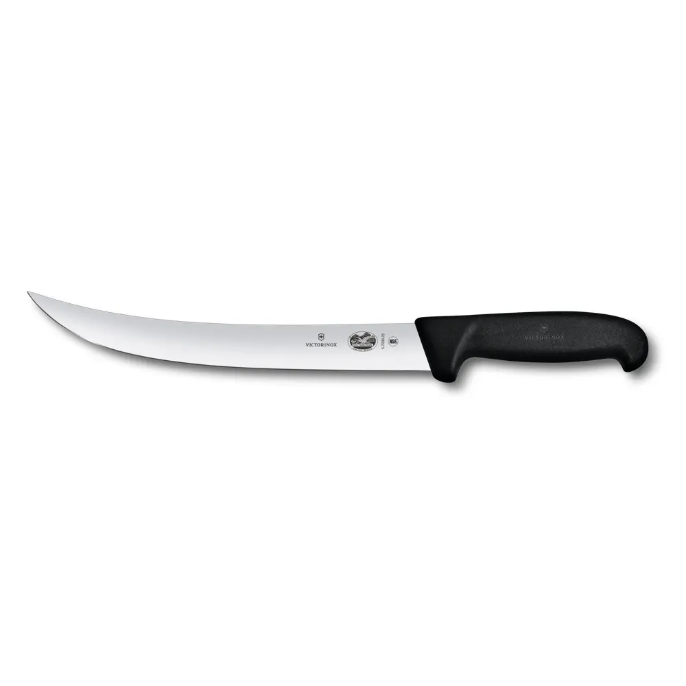 Couteau de boucher 25cm Noir Fibrox lame étroite et incurvée