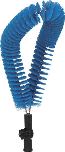 Borstel voor buitenkans blauw