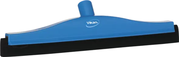 Vloertrekker 40cm blauw, zwarte rubber