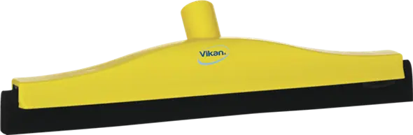 Vloertrekker 40cm geel, zwarte rubber