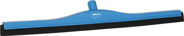 Vloertrekker 70cm blauw, zwarte rubber