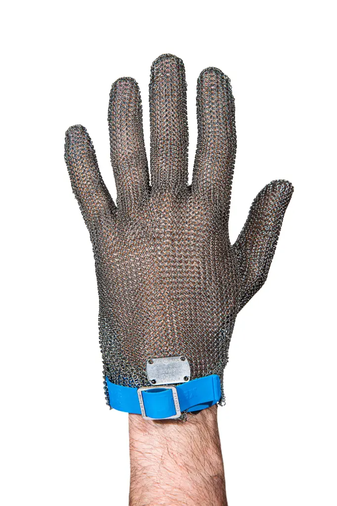 Handschoen comfort classic 5 vingers, L blauw rechts