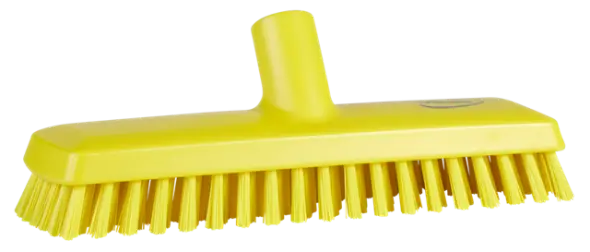 schuurborstel met watertoevoer geel