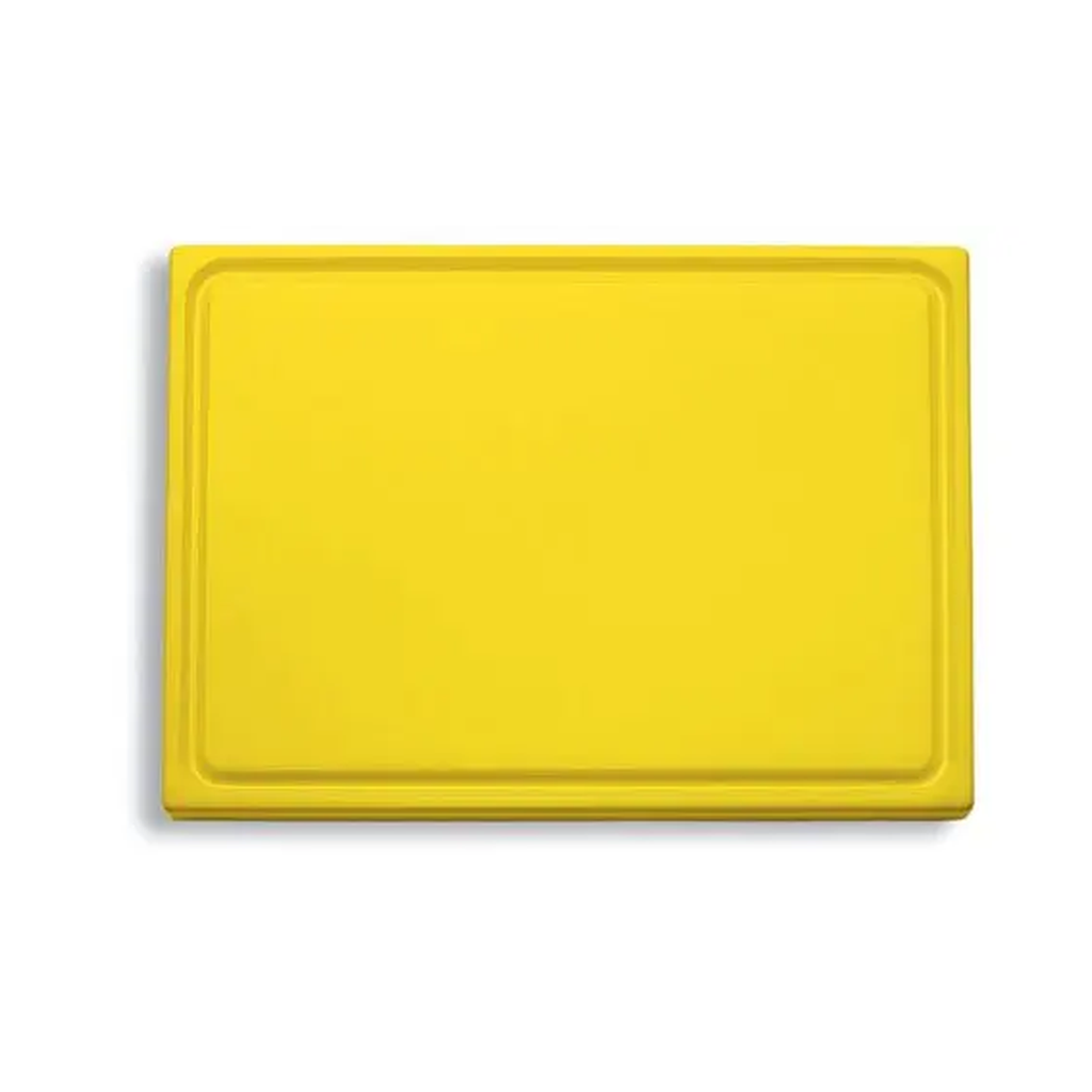 Cutting board with juice groove 53x32,5cm yellow