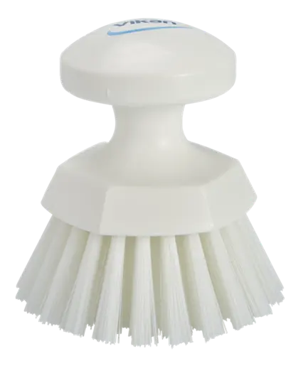 Brosse à main rond blanc - 110mm