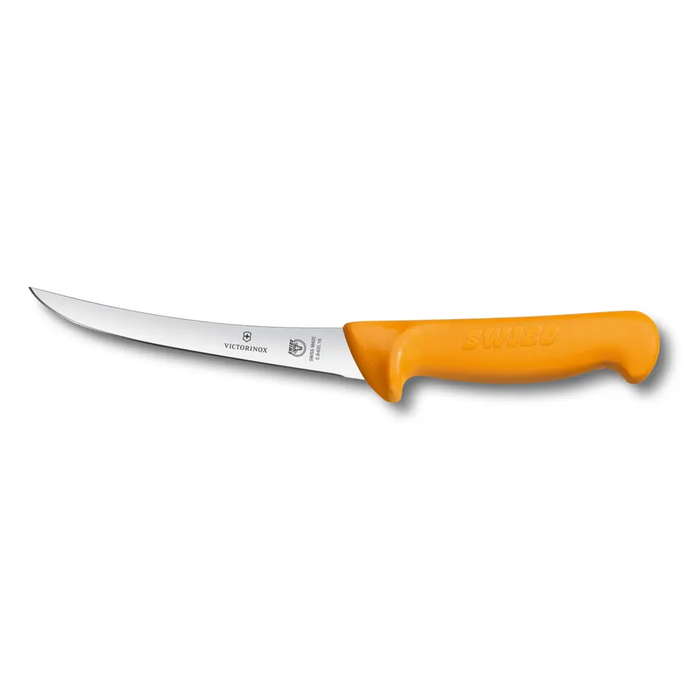Uitbeenmes gebogen Swibo 16cm oranje
