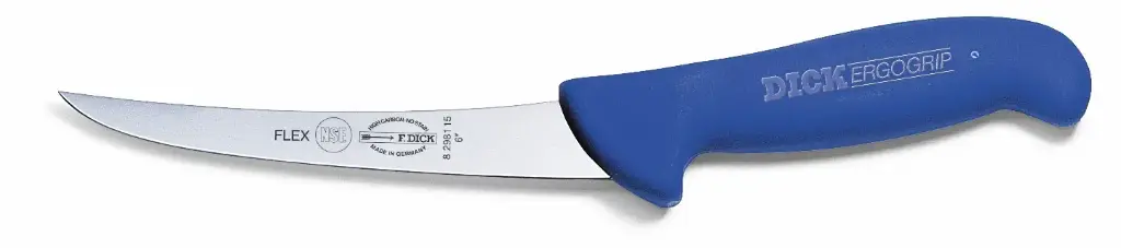 Uitbeenmes stijf15cm Dick Ergogrip blauw