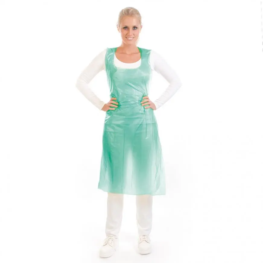Wegwerpschorten op rol, 16 my, vervaardigd uit LDPE in groen (100st)