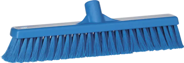 Vikan veegborsel zacht/gespleten 130x46x410mm blauw