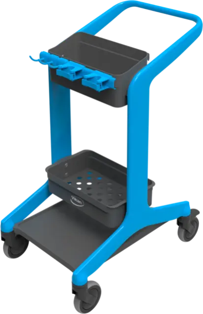 Vikan HyGo mobiel reinigingsstation, blauw