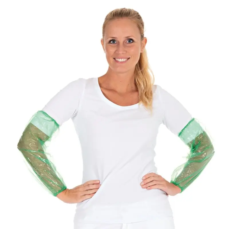 Overmouwen PE, 20 micron groen, machinaal gemaakt (100st.) 