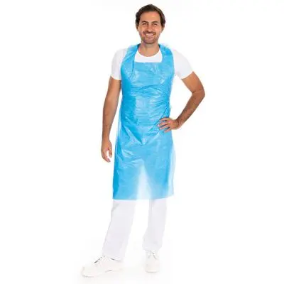 Voorschort 140x75 blauw, 50 my (25st.)