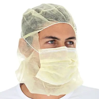 Astronaut cap met mondmasker geel 100st.