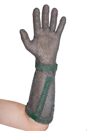 [EFHC25021] Comfort classic Handschoen + armb. 21cm XS - groen