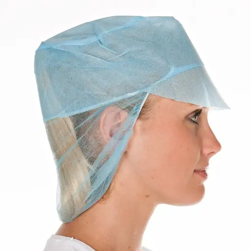 [FM12886] Filet à cheveux bleu (casquette + filet) (100pcs)