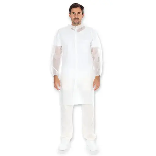 [FM2741] Bezoekersjas wit 50g/m² XXL