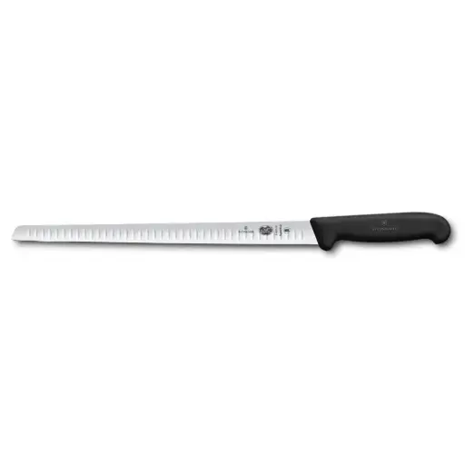 [VI5.4623.30] Salmon knife, fluted edge 30 cm black