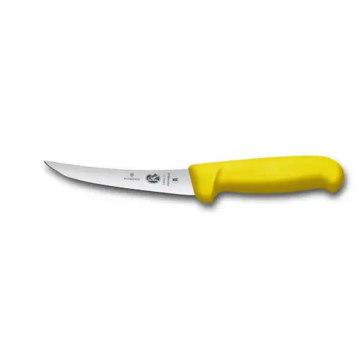 [VI5.6618.12] Uitbeenmes gebogen 12cm flexibel geel