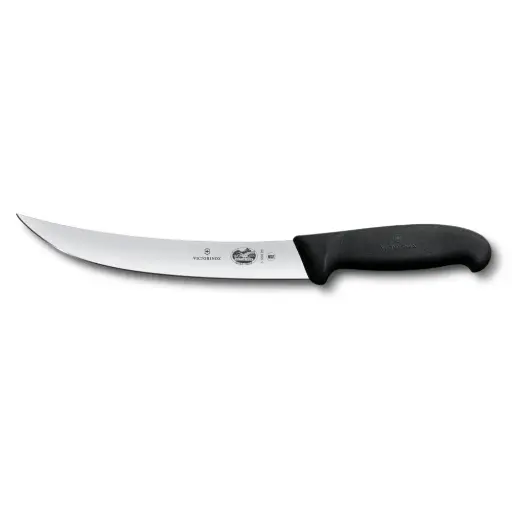 [VI5.7203.20] Couteau de boucher 20cm Noir Fibrox lame étroite et incurvée