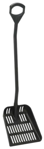 [VI5604/9] Ergonomische schop met afvoergaatjes, 1310mm, zwart
