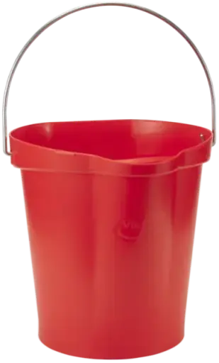 [VI5686/4] Seau gradue, bec verseur 12L Rouge