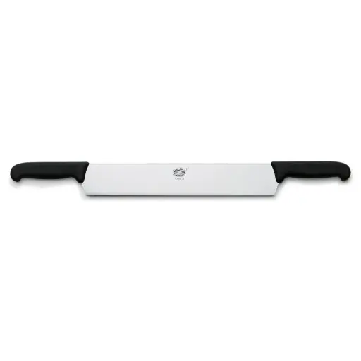 [VI6.1203.36] Kaasmes 36 cm 2 handvaten zwart