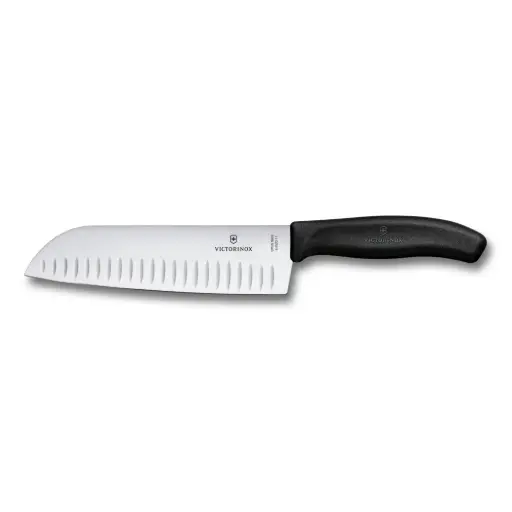 [VI6.8523.17B] Couetau santoku alvéolée 17cm noir 