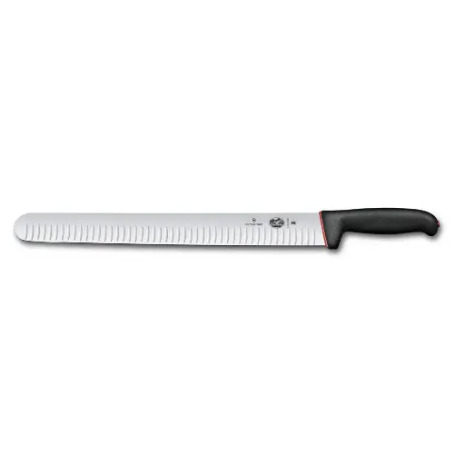 [VI5.4724.36D] Dual grip slicing knife, wide, fluted egde 36cm Victorinox black