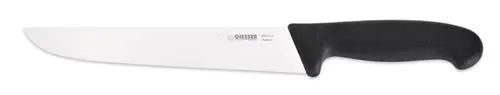 [GI 4025 21 Z] Slagersmes Giesser met groeven 21 cm zwart